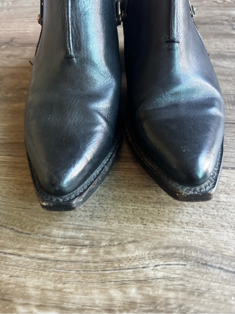 frye sacha moto bootie black leather size 7.5